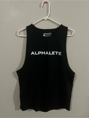 Alphalete Black Muscle Tank - Bold Logo Men’s size Small